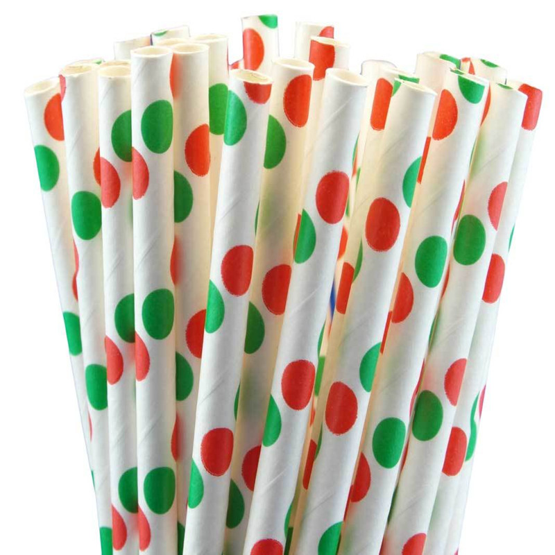 Colorful Paper Drinking Straws